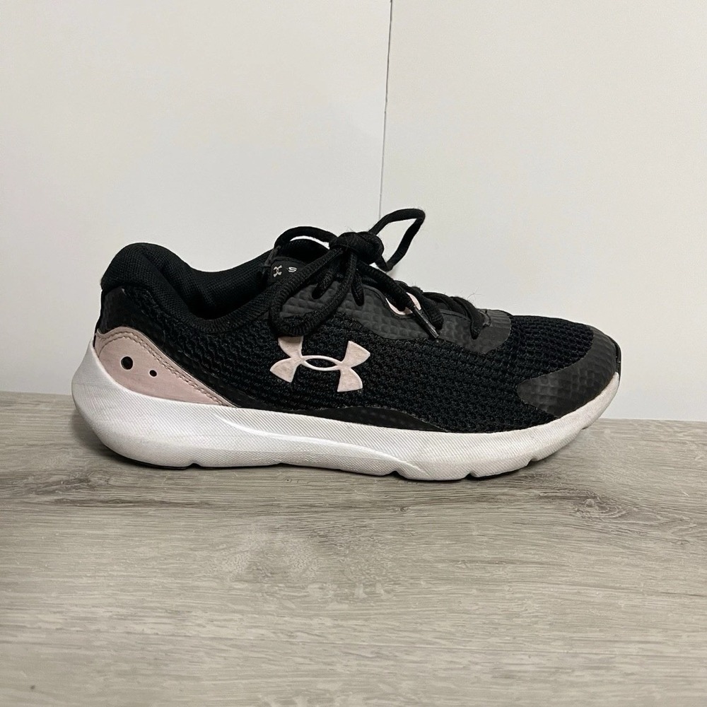 Under Armour Assert Running Shoes Womens Black White Pink Size 7.5 Athletic